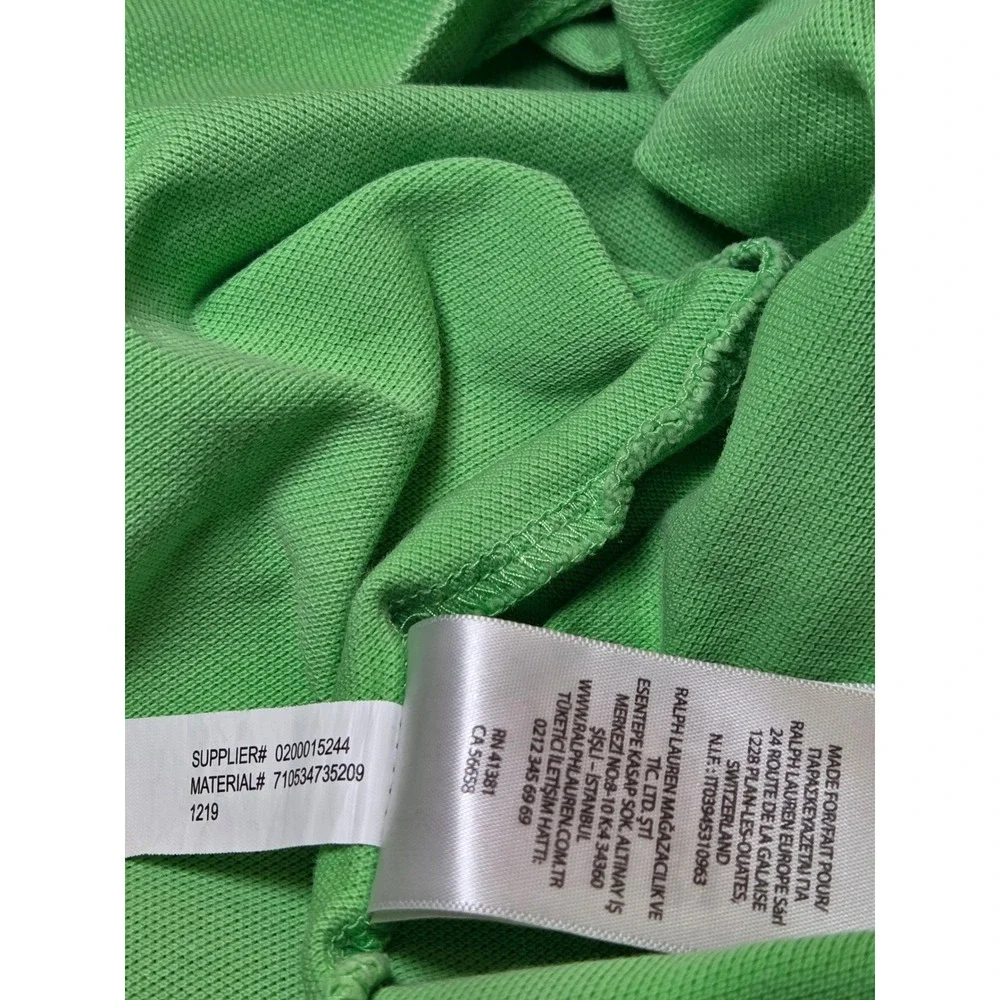 Polo Ralph Lauren Men's Classic Fit Green‎ Short Sleeve Polo Shirt Size L